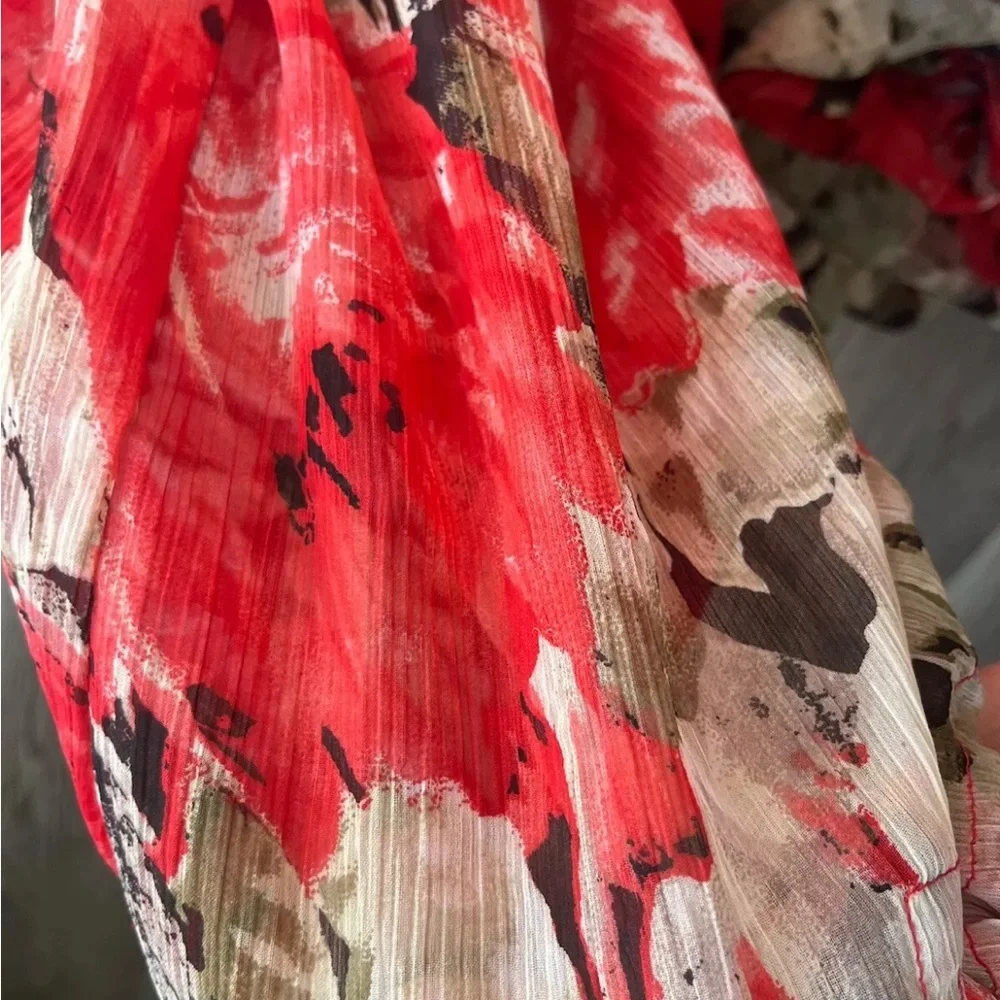 Floral Off-Shoulder Sheer Mini Dress - Picture 3 of 8